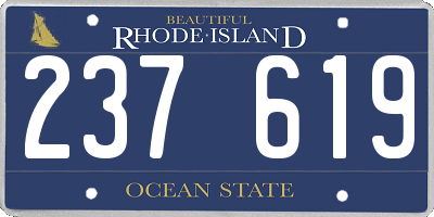 RI license plate 237619