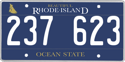 RI license plate 237623