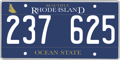 RI license plate 237625