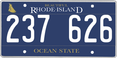 RI license plate 237626