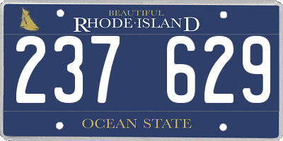 RI license plate 237629