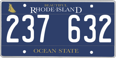 RI license plate 237632