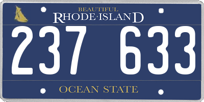 RI license plate 237633
