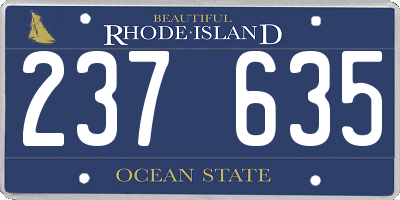 RI license plate 237635