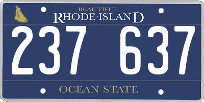 RI license plate 237637