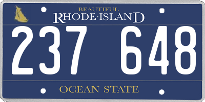 RI license plate 237648