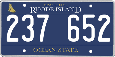 RI license plate 237652