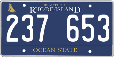 RI license plate 237653