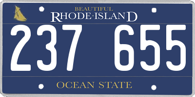 RI license plate 237655