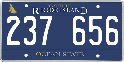 RI license plate 237656