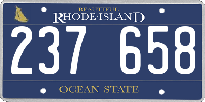 RI license plate 237658