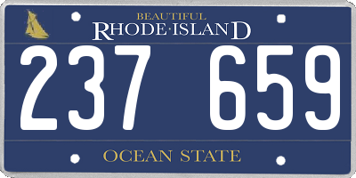 RI license plate 237659
