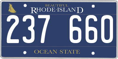 RI license plate 237660