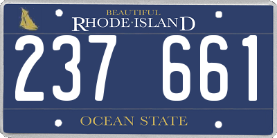 RI license plate 237661