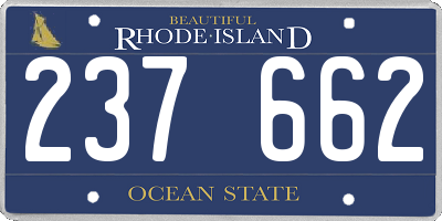 RI license plate 237662