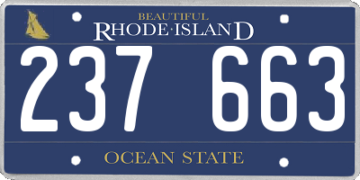 RI license plate 237663