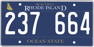 RI license plate 237664