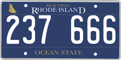 RI license plate 237666