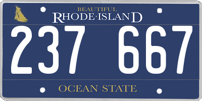 RI license plate 237667
