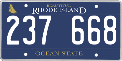 RI license plate 237668