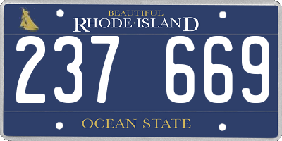 RI license plate 237669