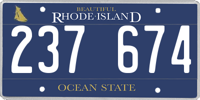 RI license plate 237674