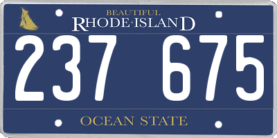 RI license plate 237675
