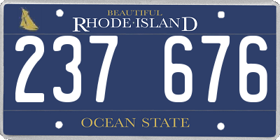 RI license plate 237676