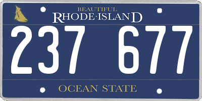 RI license plate 237677