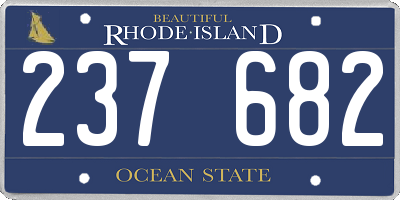 RI license plate 237682
