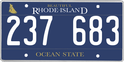 RI license plate 237683