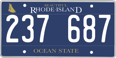 RI license plate 237687