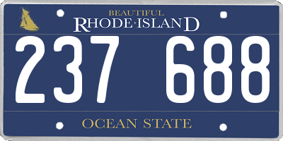RI license plate 237688