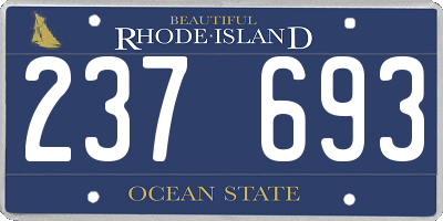 RI license plate 237693
