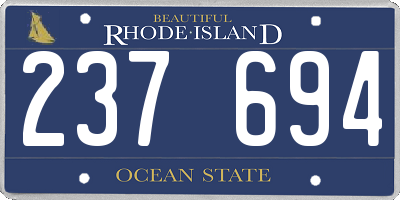 RI license plate 237694