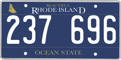 RI license plate 237696