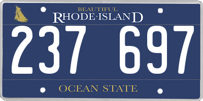 RI license plate 237697