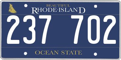RI license plate 237702