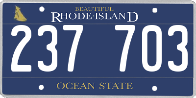 RI license plate 237703