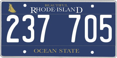 RI license plate 237705