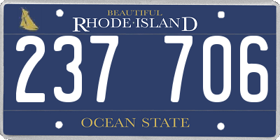 RI license plate 237706