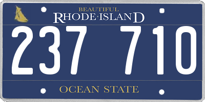 RI license plate 237710
