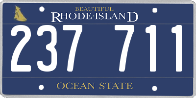 RI license plate 237711