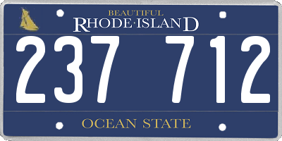 RI license plate 237712