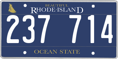 RI license plate 237714