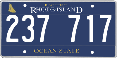 RI license plate 237717