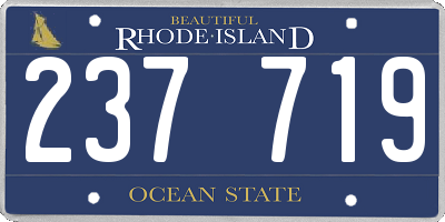 RI license plate 237719