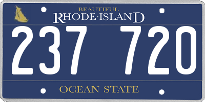 RI license plate 237720