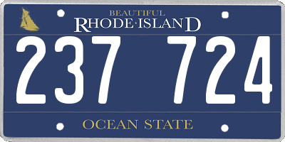 RI license plate 237724