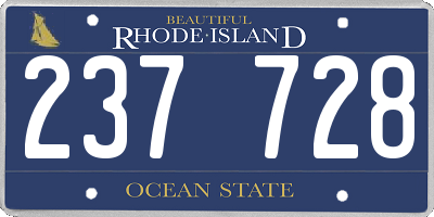 RI license plate 237728